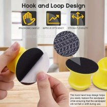 75mm 3-inch Round Yellow Rubber Sanding Block