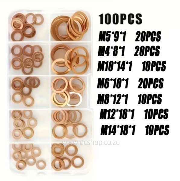 100pcs Copper Gasket Set